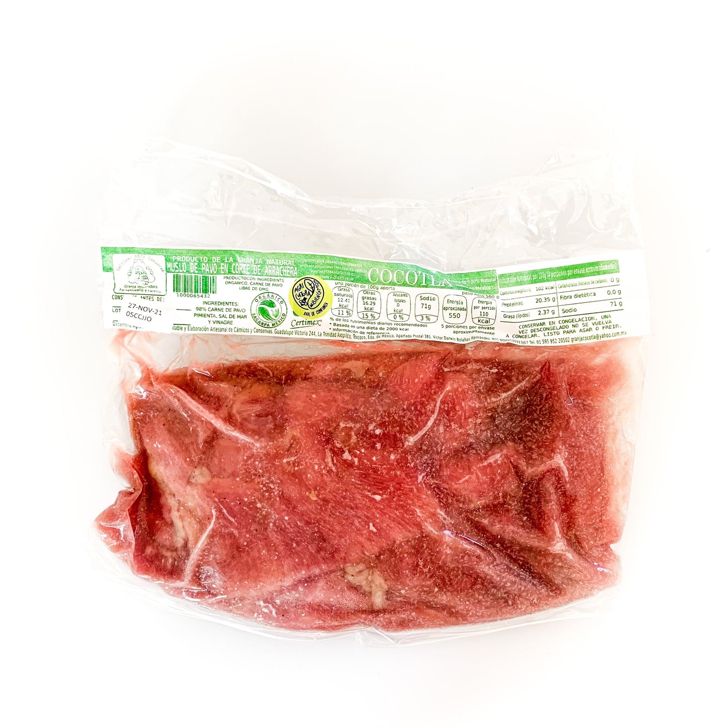 ARRACHERA MARINADA DE PAVO (500 G)