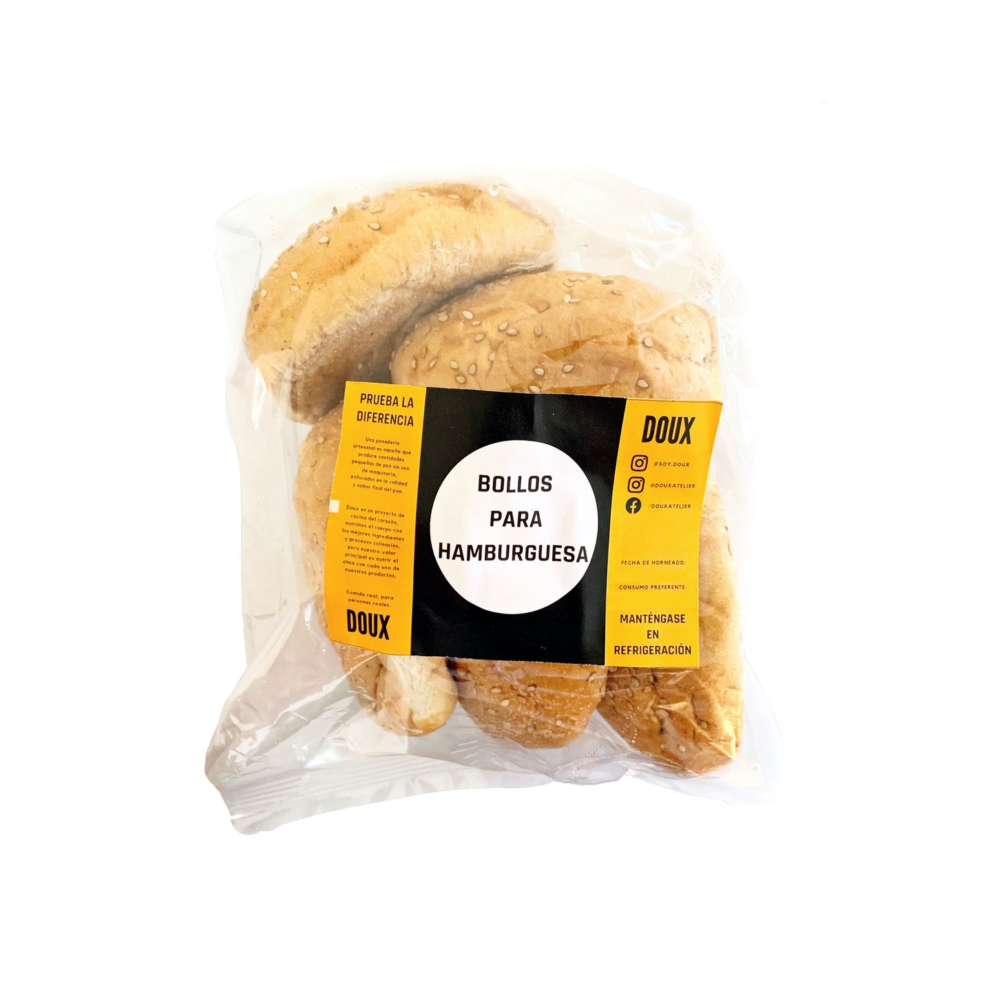 PAN PARA HAMBURGUESA (4 PIEZAS)