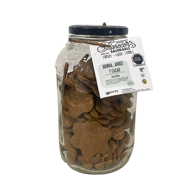 FRASCO DE GALLETAS QUINOA, ARROZ Y CACAO JUMBO