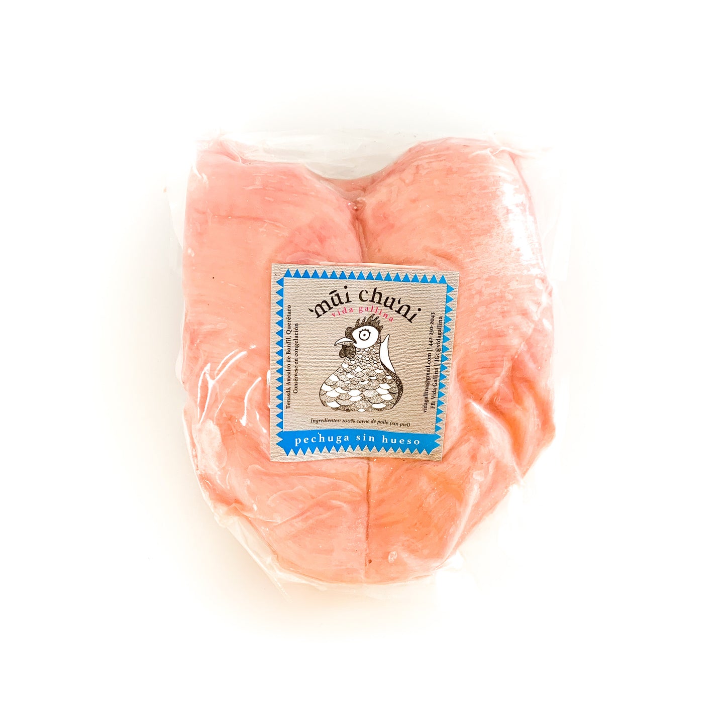 PECHUGA DE POLLO SIN HUESO, (800 GR APROX)