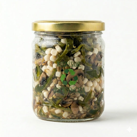 RAJAS CON ELOTE Y HONGOS